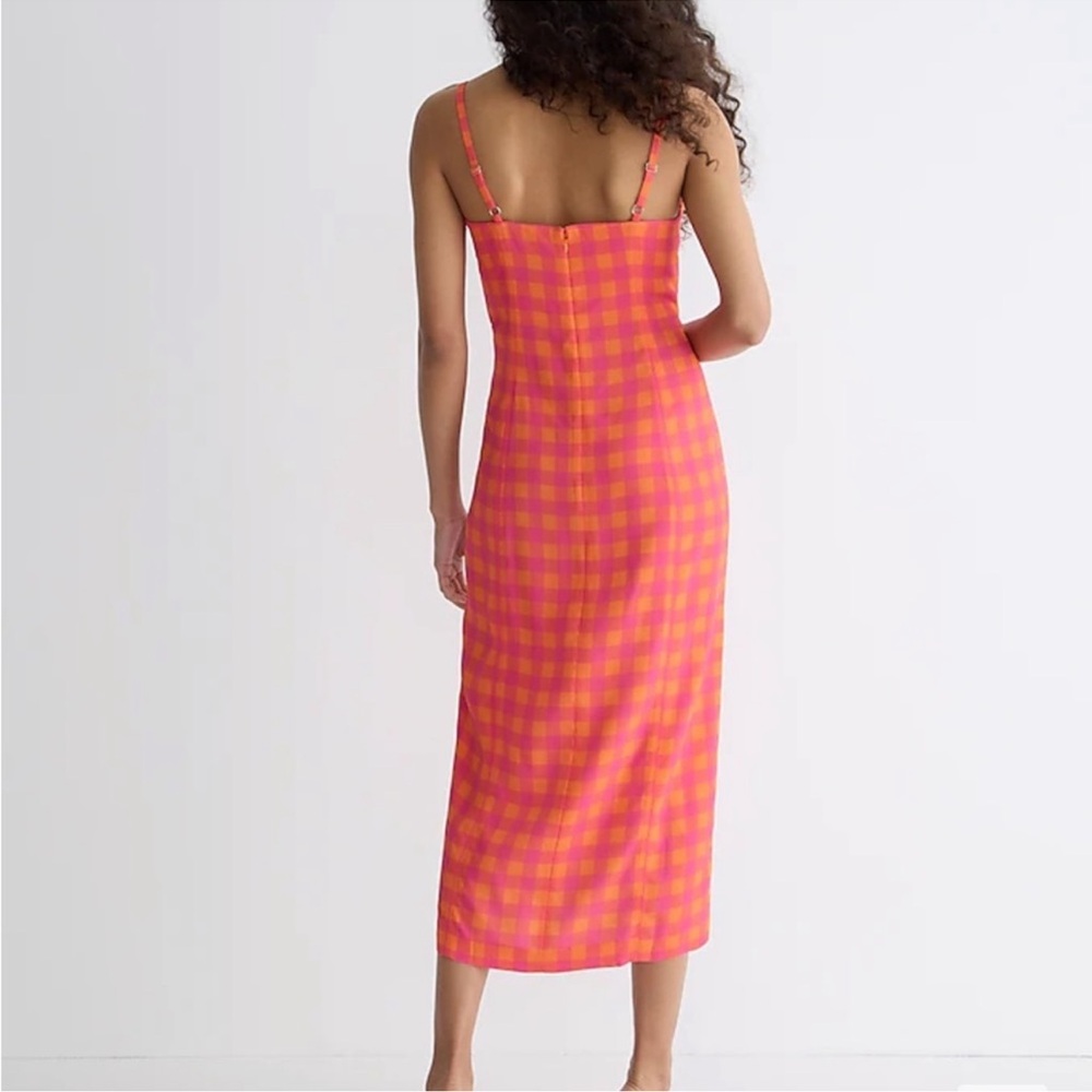$248 J. Crew gingham collection invite dress. Size 12. New with tags. - Picture 3 of 4